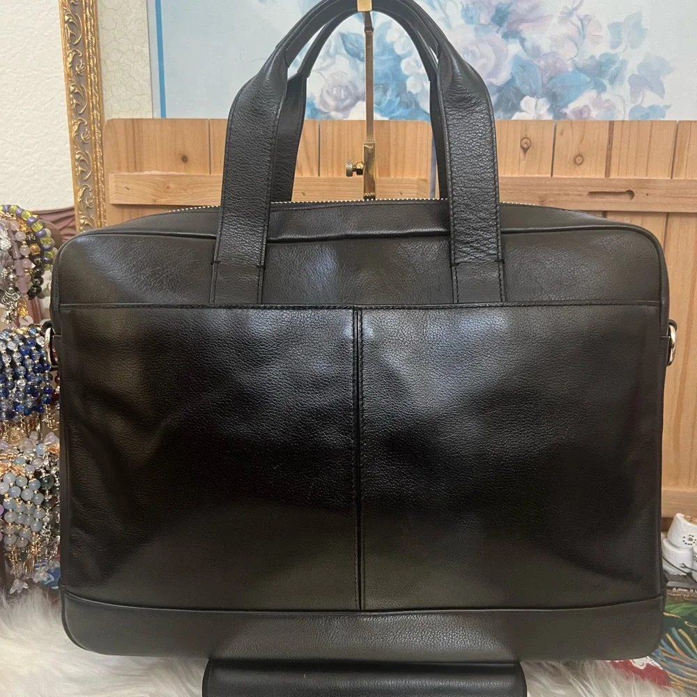 Coach Black Leather Men's Briefcase. Can be unisex.